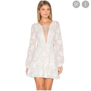 For Love And Lemons Lace Long Sleeve Dress